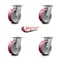 Service Caster 6 Inch Kingpinless Poly on Aluminum Wheel Swivel Top Plate Caster SCC, 4PK SCC-KP30S620-PAR-4 - alternate 3